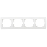 Ramka poczwórna pozioma LOGI 02-1490-002 bi biała Kanlux 25120