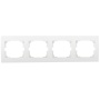 Ramka poczwórna pozioma LOGI 02-1490-002 bi biała Kanlux 25120