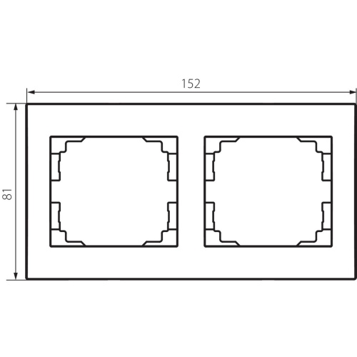 Ramka podwójna pozioma LOGI 02-1470-002 bi biała Kanlux 25118