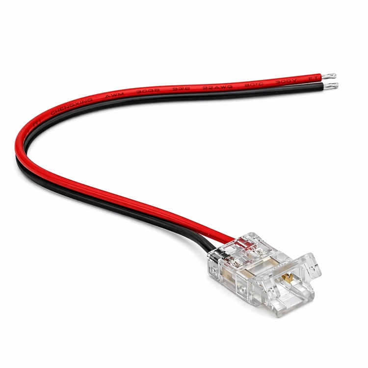 Złączka do taśmy LED COB 8mm jednostronna z przewodem