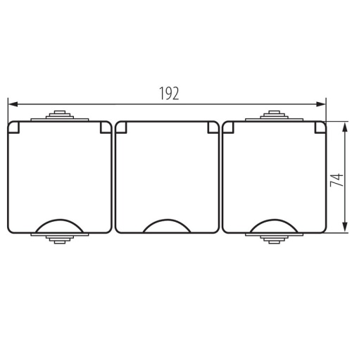 Gniazdo potrójne Kanlux TEKNO IP65GR GN3x2P+Z