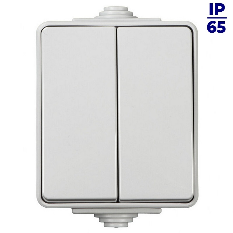 Łącznik świecznikowy TEKNO IP65GR 2G1W