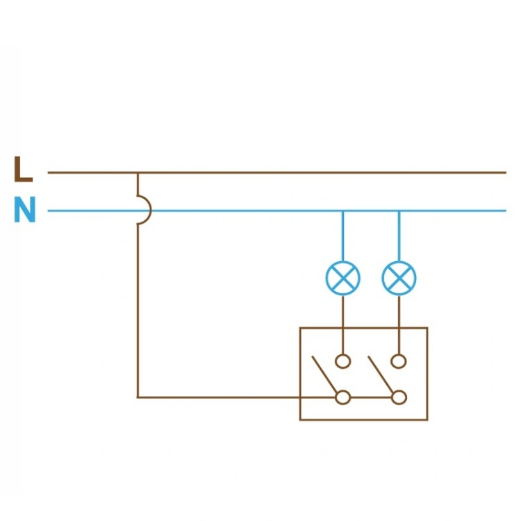 Łącznik świecznikowy z dwiema dźwigniami