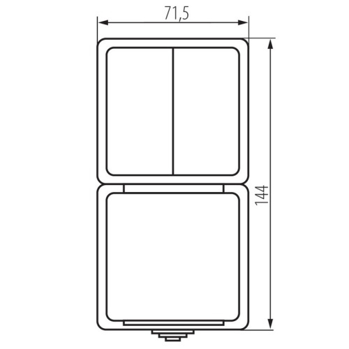 Kanlux 27136 łącznik i gniazdo z ochroną styków