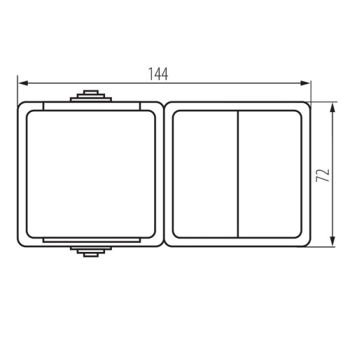 Gniazdo Schuko z łącznikiem dwuklawiszowym