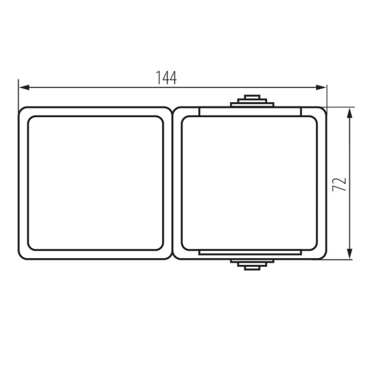 Kanlux 27132 łącznik i gniazdo z ochroną styków