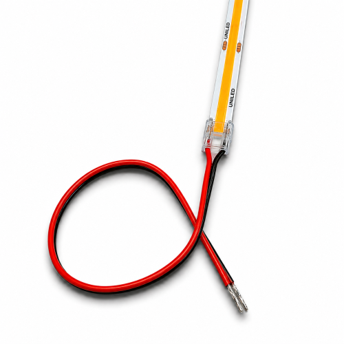 Złączka mini do taśmy LED COB o szerokości 8mm z przewodem zaciskowa zasilacz/sterownik-taśma