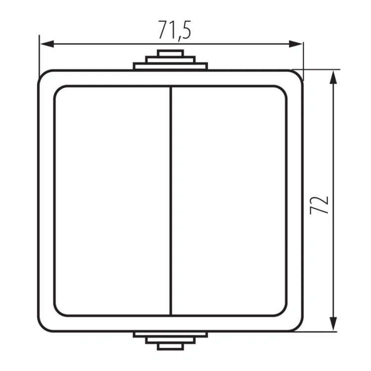Kanlux 25352 łącznik dwubiegunowy TEKNO