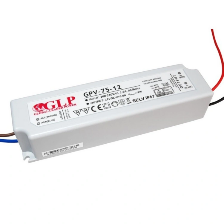 Zasilacz LED GPV-75-12 12V 72W wodoodporny