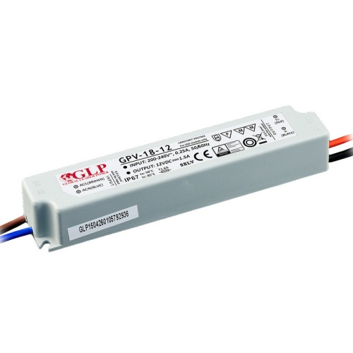 Zasilacz LED GPV-18-12 12V 18W wodoodporny