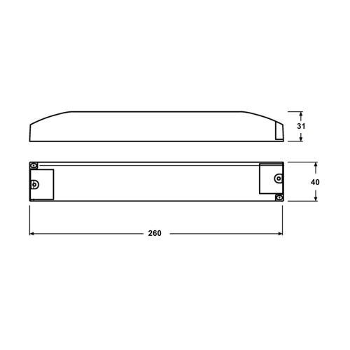 Zasilacz LED ELEMENT 120/220-240/24 G2 rysunek wymiarowy