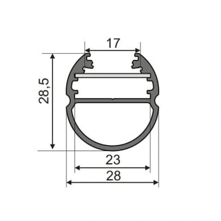 Profil led OVAL20 anodowany, klosz mleczny odcinki 1m, 2m wymiar.jpg