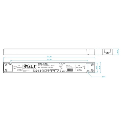 Zasilacz LED 24V 1,25A kompaktowy