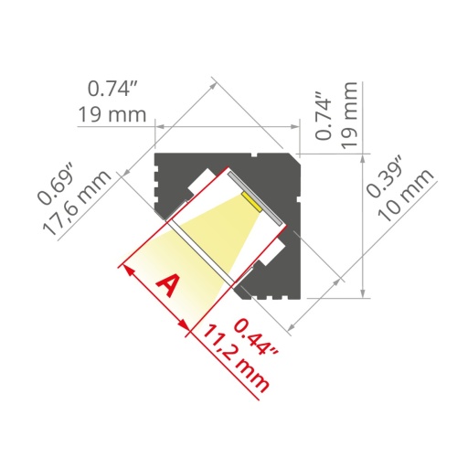 Profil LED 45 ALU srebrny nieanodowany, odcinki 1m, 2m wymiar.jpg