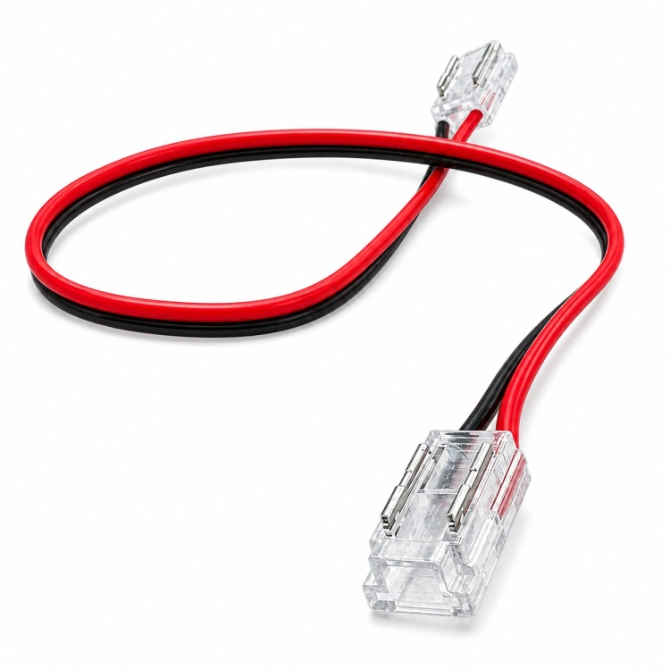 Złączka dwustronna mini  do taśmy LED COB o szerokości  5mm z przewodem zaciskowa taśma-taśma