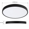 Plafon LED SAMER Black 40W 4000K 3200lm IP20 GXLS367 wymiary
