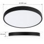 Plafon LED SAMER Black 40W 4000K 3200lm IP20 GXLS367 wymiary