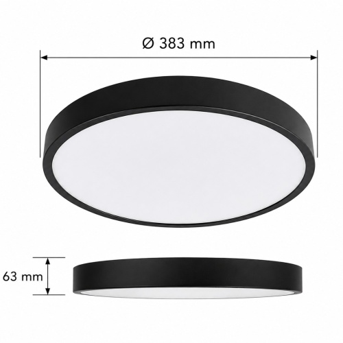 Plafon LED SAMER Black 24W 4000K 1920lm IP20 GXLS363