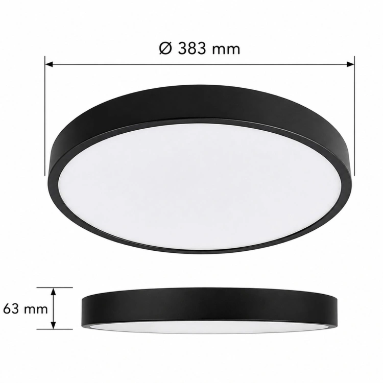 Plafon LED SAMER Black 24W 4000K 1920lm IP20 GXLS363