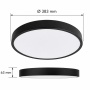 Plafon LED SAMER Black 24W 4000K 1920lm IP20 GXLS363