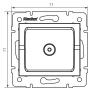 Rysunek wymiarowy gniazda antenowego F LOGI 02-1301-141 MOW ION 27129