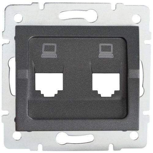 Adapter gniazda RJ45 LOGI 02-1419-041 grafitowe MOW ION 25939