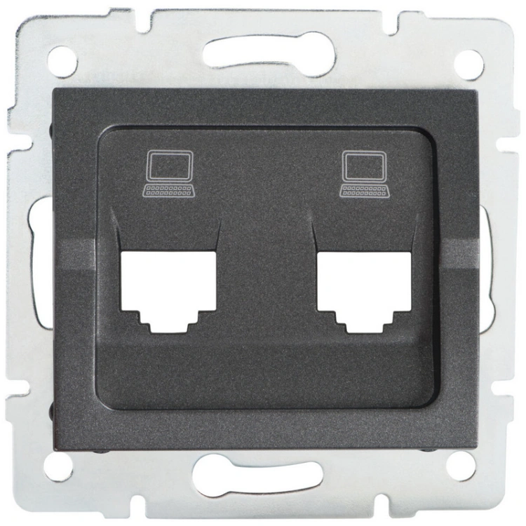 Adapter gniazda RJ45 LOGI 02-1419-041 grafitowe MOW ION 25939