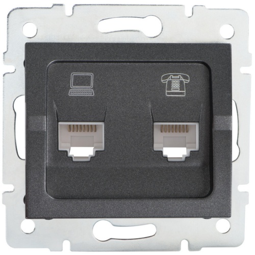 Gniazdo komputerowo-telefoniczne (RJ45 Cat 5e+RJ11) LOGI