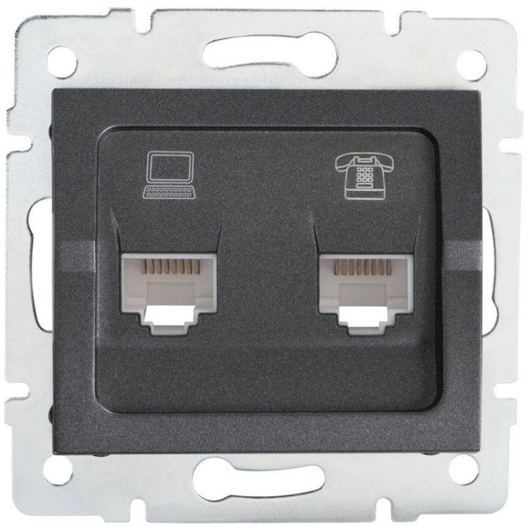 Gniazdo komputerowo-telefoniczne (RJ45 Cat 5e+RJ11) LOGI
