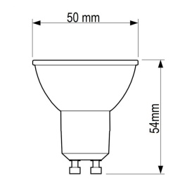 Żarówka Philips LED GU10 MASTER LED spot VALUE 6,2W-80W 940 4000K 36D 575lm CRI90 ściemnialna - wymiar.jpg