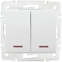 Łącznik zwierny podwójny LED LOGI 02-1023-102 biały MOW ION 25070