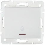 Łącznik zwierny dzwonek z LED LOGI 02-1080-102 biały MOW ION 25075
