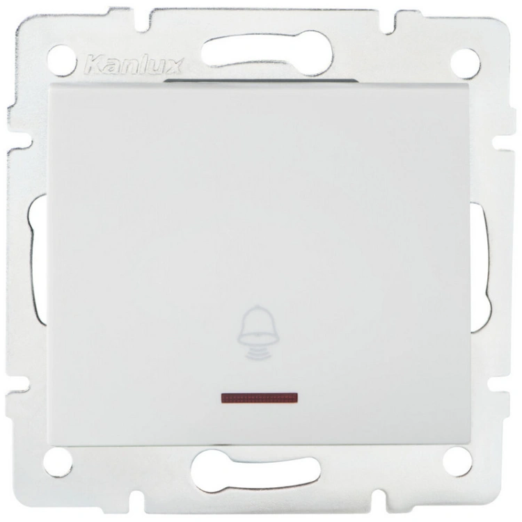 Łącznik zwierny dzwonek z LED LOGI 02-1080-102 biały MOW ION 25075