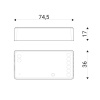 Kontroler LED FUT037W RGB RGBW RGB+CCT MiBoxer - wymiary