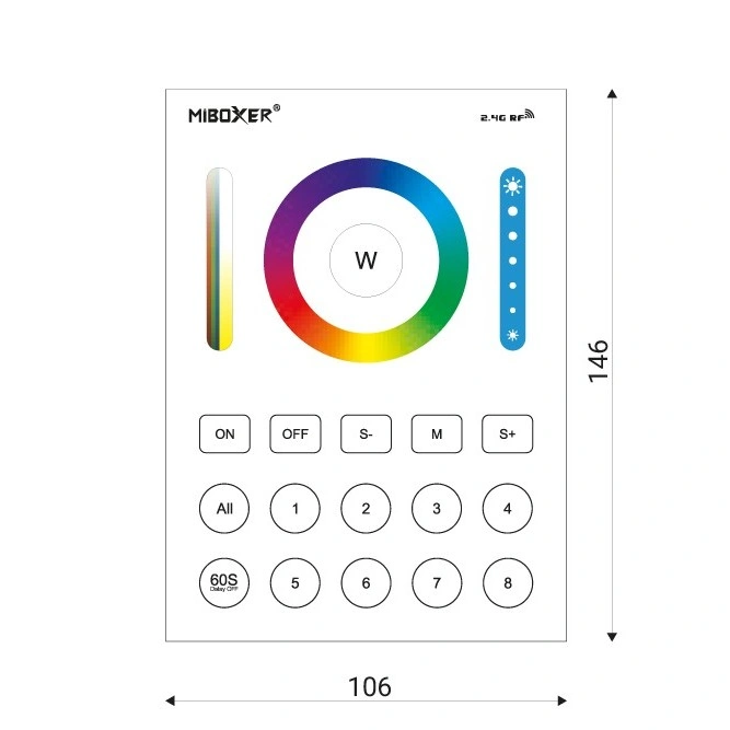 Panel MiBoxer B8 do sterowania LED RGB+CCT