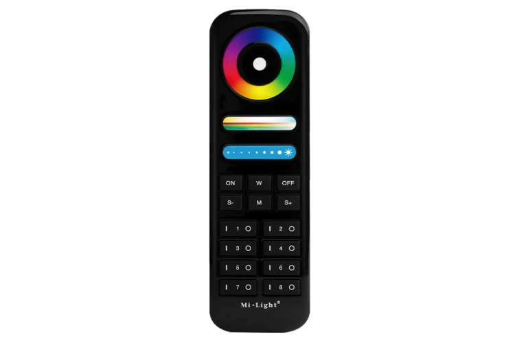 Pilot FUT089-B / 8 stref / RGB + CCT / 2,4G RF / 3VDC / czarny / IP20 / Bergmen by MiBoxer