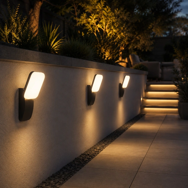 Oprawa elewacyjna LED NIKA 12.5W 3000K 900lm antracyt IP44 Emos aranżacja.jpg