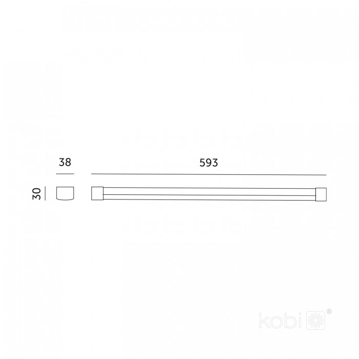 Lampa do roślin LED GROWLY 9W Kobi Design wymiary