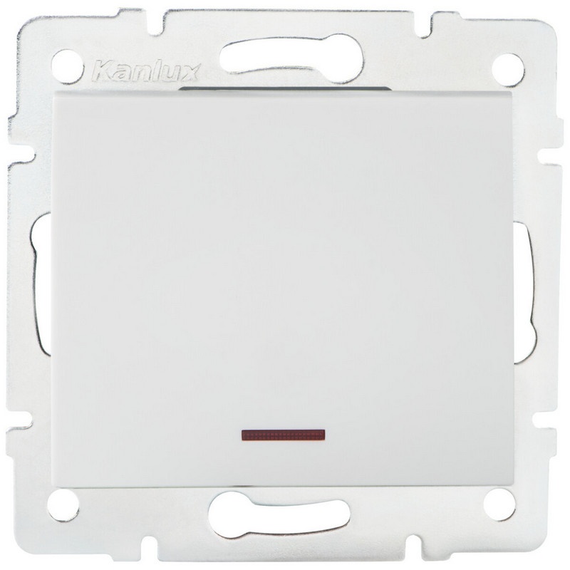 Łącznik jednobiegunowy LED LOGI 02-1110-102 bi biały Kanlux 25078