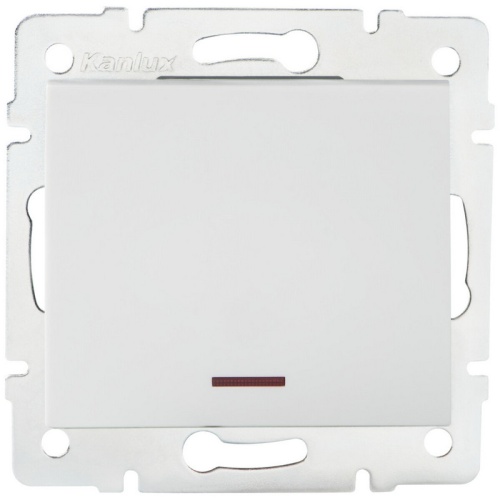 Łącznik jednobiegunowy LED LOGI 02-1110-102 bi biały Kanlux 25078