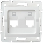 Adapter podwójny gniazda RJ45 LOGI 02-1419-002 bi biały Kanlux 25936