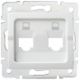 Adapter podwójny gniazda RJ45 LOGI 02-1419-002 bi biały Kanlux 25936