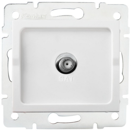 Gniazdo antenowe typu F LOGI 02-1301-002 białe MOW ION 27126