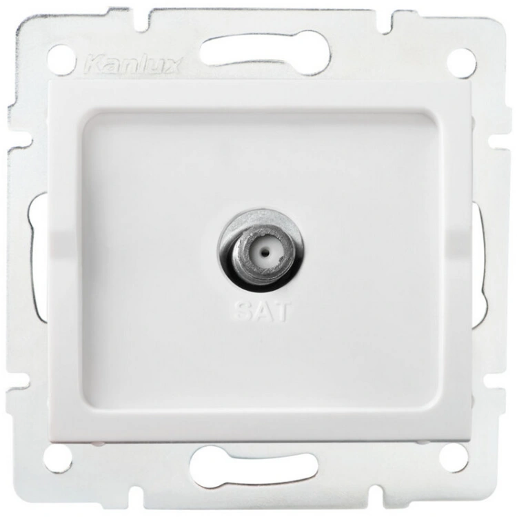 Gniazdo antenowe typu F LOGI 02-1301-002 białe MOW ION 27126