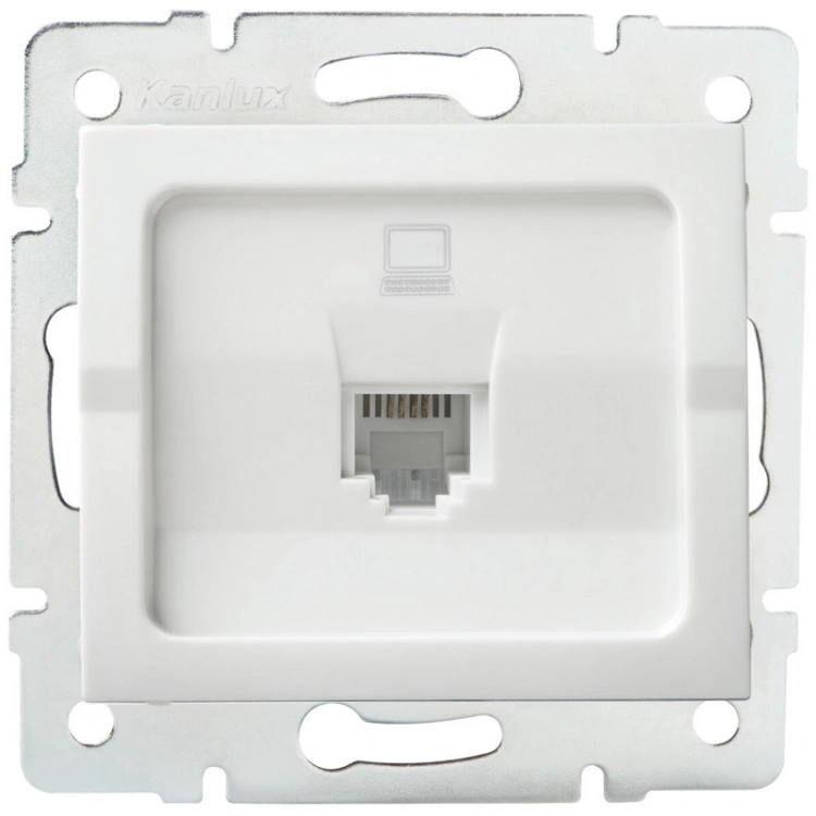 Gniazdo komputerowe pojedyncze (RJ45Cat 5e Jack) LOGI 02-1390-002 bi białe Kanlux 25108