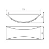 Oprawa elewacyjna BISO LED grafit 8W 140lm 4000K KANLUX IP54 29260 wymiar.jpg