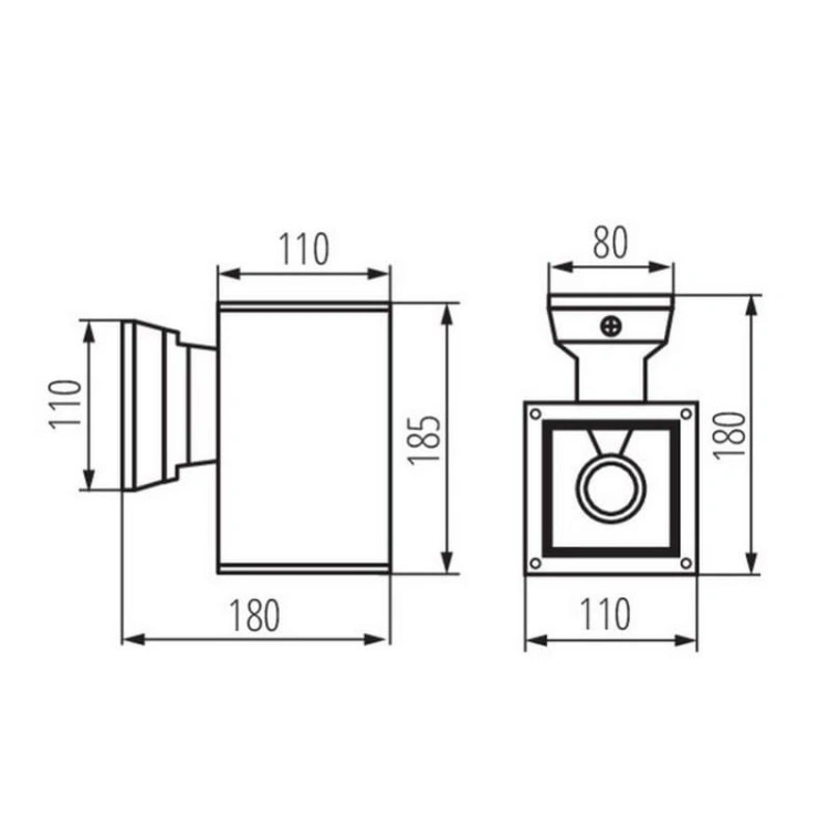 Oprawa elewacyjna LART EL-160-GR antracyt E27 IP54 KANLUX 29832 wymiar.jpg