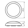 Wymiary plafoniery LED Kanlux DABA AIO M20W W 320mm