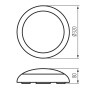 Wymiary plafoniery LED Kanlux DABA AIO M20W W 320mm