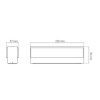 Oprawa elewacyjna LED VILA antracyt 16W 4000K 800lm IP54 GREENLUX wymiar